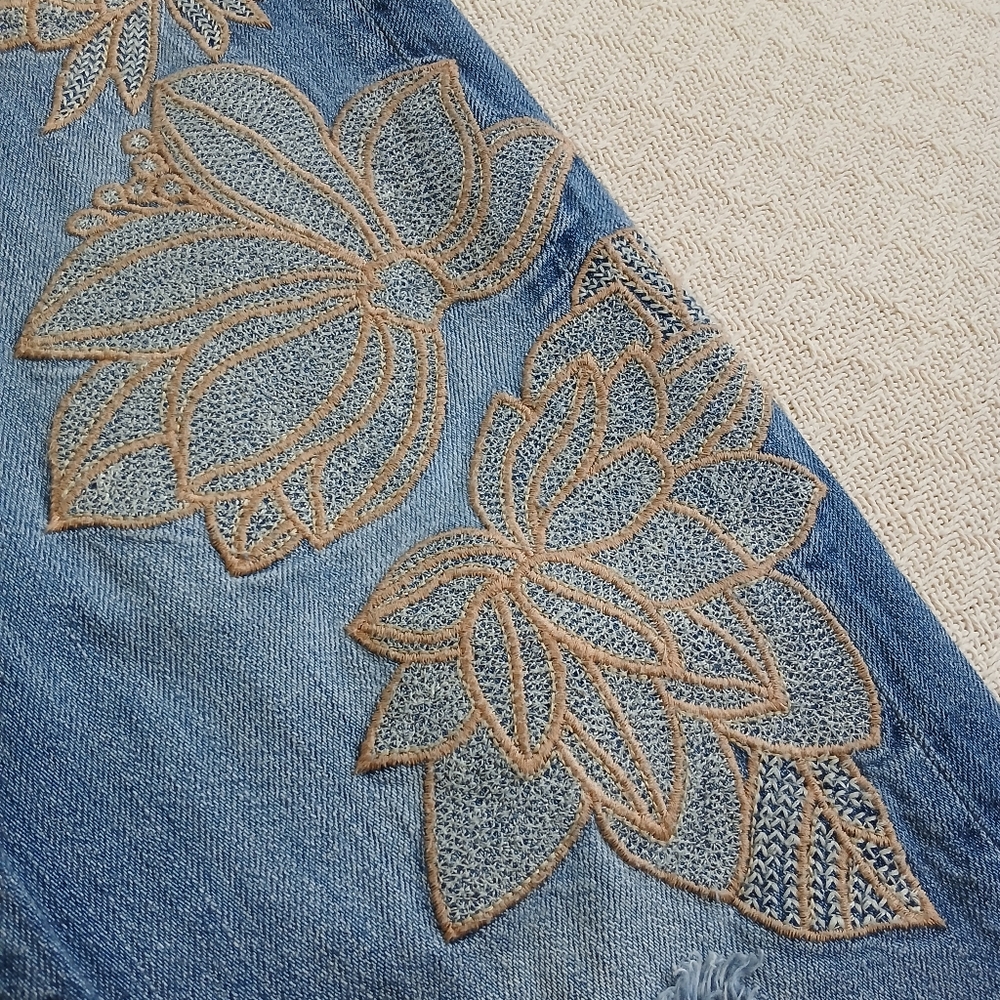 miss me ♡ boyfriend ankle jeans embroidered y2k boho grunge fairy mcbling - Picture 3 of 11